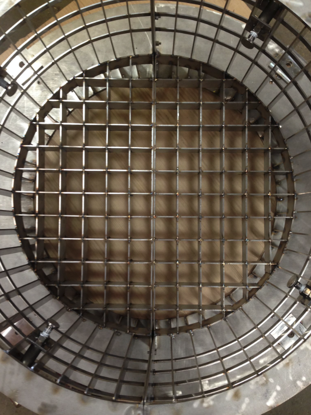 Nuclear utility safety-related fabrication of essential service water pump intake flow straightener