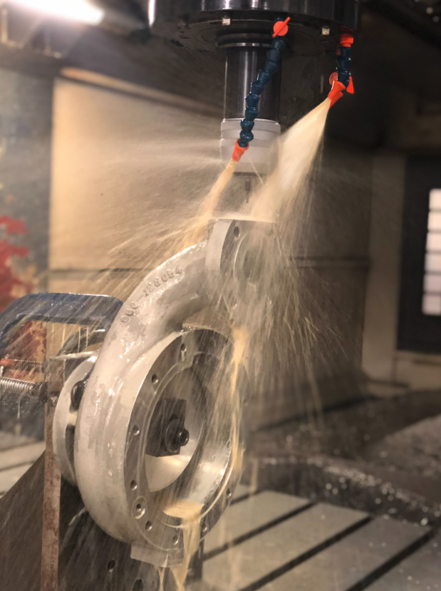 3D multi-axis milling of nuclear pump casing